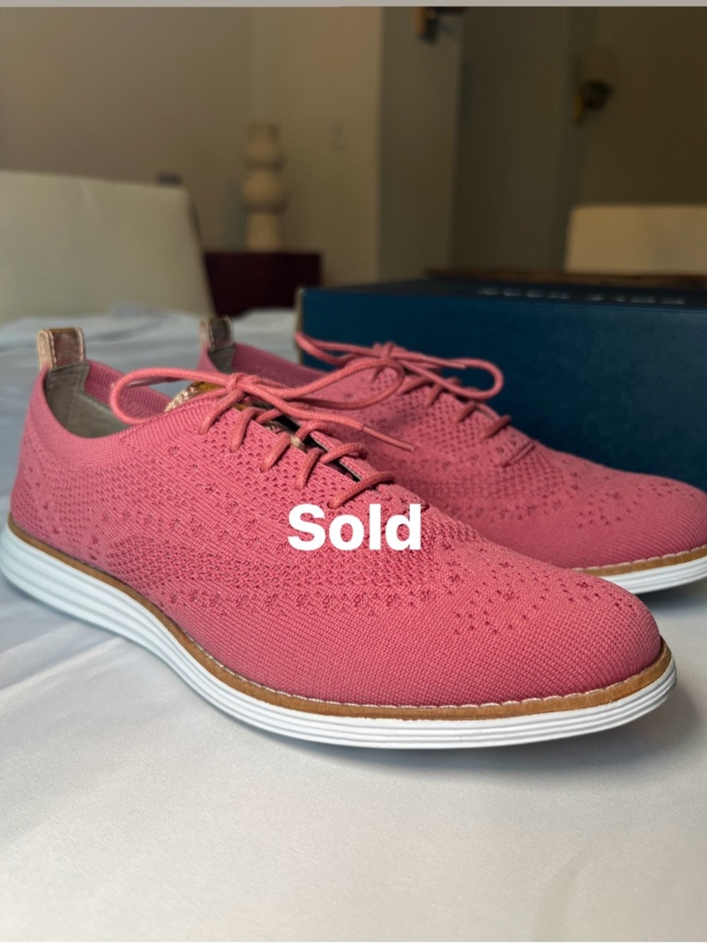 Cole Haan Women’s Rose Gold Knit Oxford Size 8